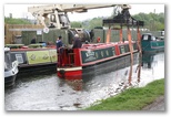 Crane Lift at Gallows Bridge Moorings Shipley