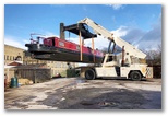 Road transport at Gallows Bridge Moorings Shipley